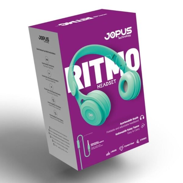 Jopus JS80 Ritmo Universal 3,5 Mikrofonlu Kulaklik Yeşil Renk
