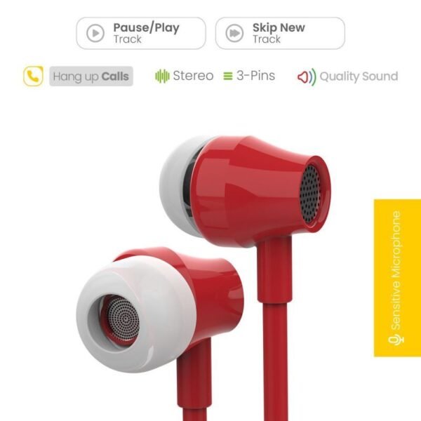 Jopus Jopus JO-K58 Bonea Universal 3,5 Mikrofonlu Kulaklik Kırmızı Renk