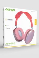 Jopus Acustica Mikrofonlu Bluetooth Kulaklık Kırmızı Renk - Görsel 3