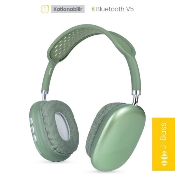 Jopus Jopus Acustica Mikrofonlu Bluetooth Kulaklık Yeşil Renk