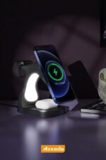 Azeada PD-W9 Wireless Magsafe 4in 1 Sarj Cihazi - Görsel 4