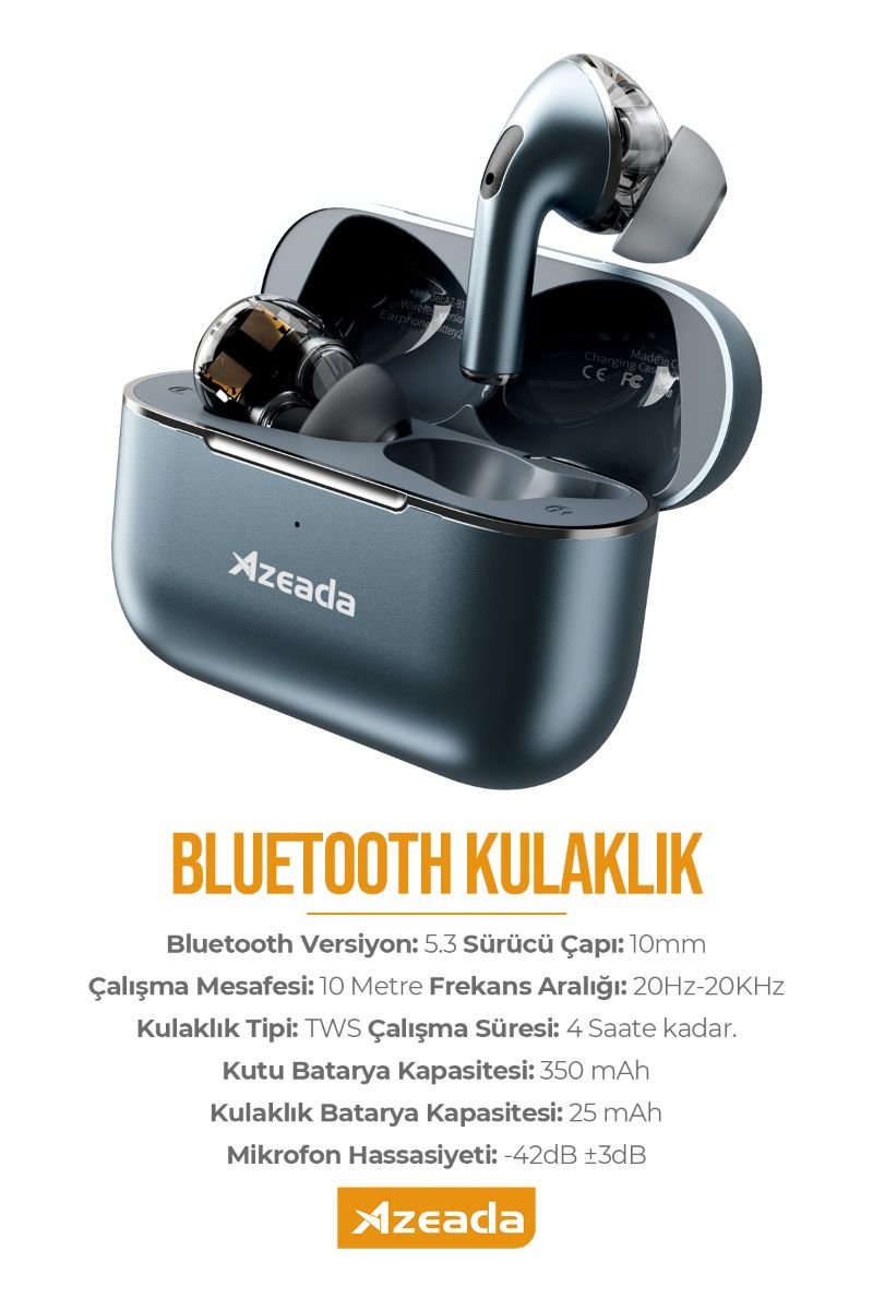 059547_5.jpg Azeada AZ-BT10 TWS Bluetooth Kulaklık Renkli Kulaklık - Görsel 1