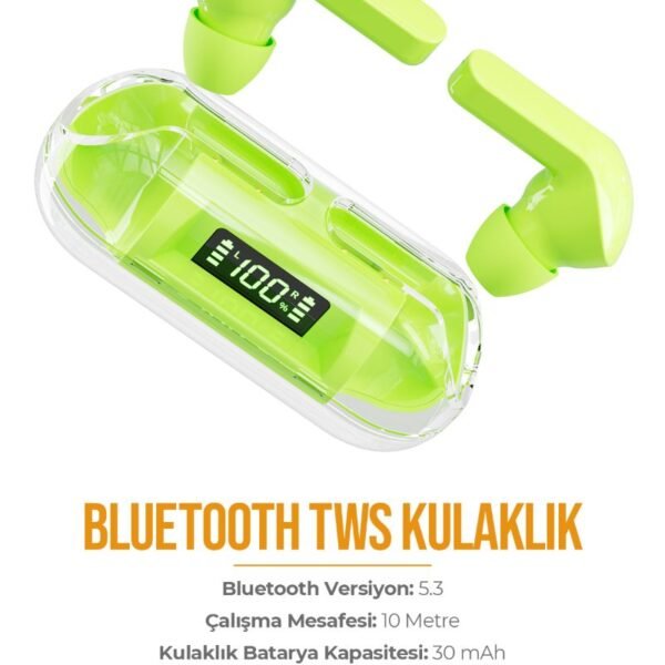 Azeada PD-BT123 TWS Bluetooth Kulaklık Yeşil Renk