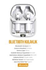 Azeada PD-BT117 TWS Bluetooth Kulaklık Beyaz Renk