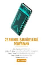 Azeada AZ-P17 22,5W 10000mAh Power Bank - Görsel 6