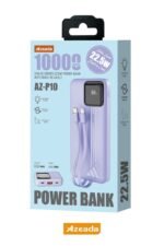 Azeada AZ-P10 22,5W 10000mAh Power Bank Dahili Kablolu