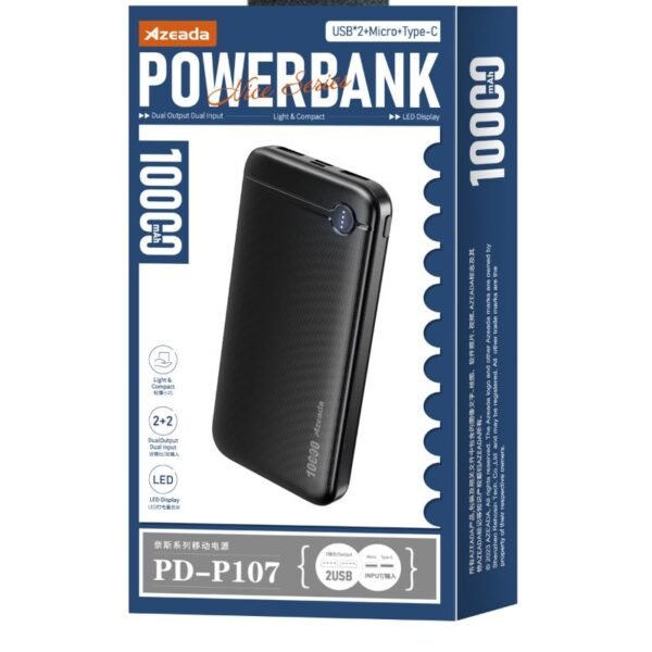 Azeada PD-P107 5V-2A 10000mAh Power Bank