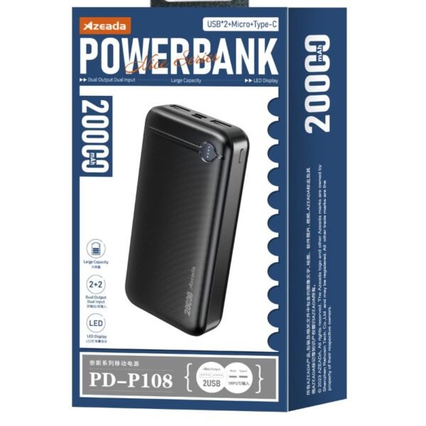 Azeada PD-P108 5V-2A 20000mAh Power Bank