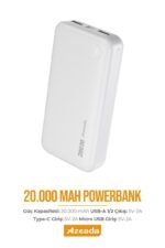 Azeada PD-P108 5V-2A 20000mAh Power Bank - Görsel 5
