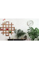 Wooden City Ahşap Dekoratif Raf Biblo Rafı Süs Eşya Rafı