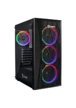 Zoko MELODY 4x12cm Auto Rainbow Fanlı Temper Cam Mesh Panel Gaming Bilgisayar Kasası