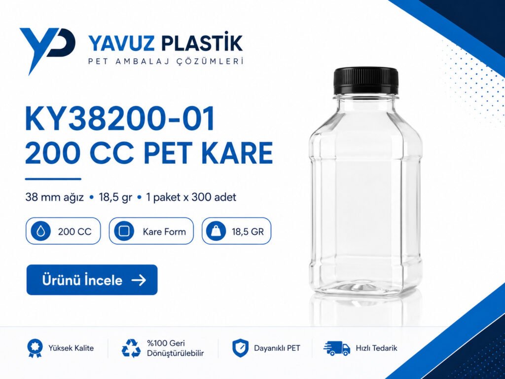 200 cc Kare Baharat ve Kuruyemiş Kavanozu 63 mm