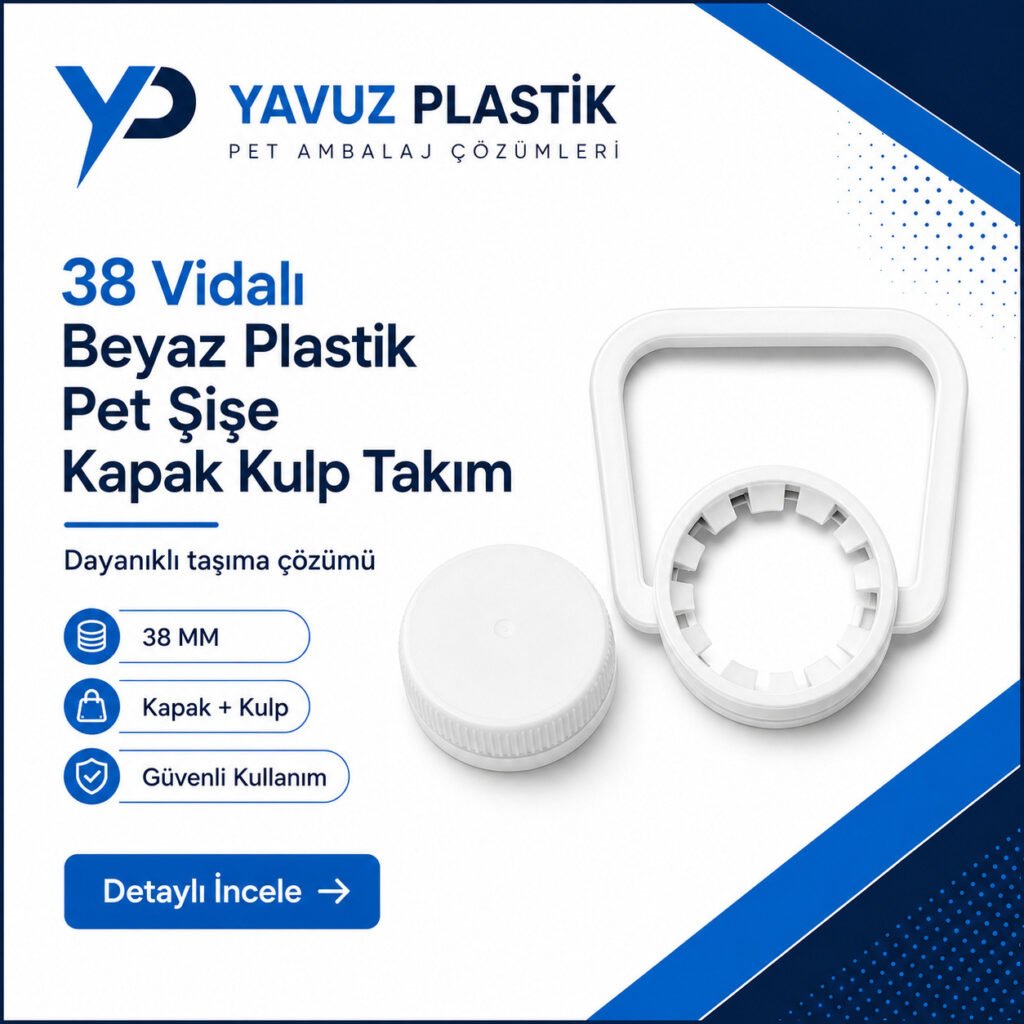 24 mm Standart Vidalı PET Kapak Beyaz