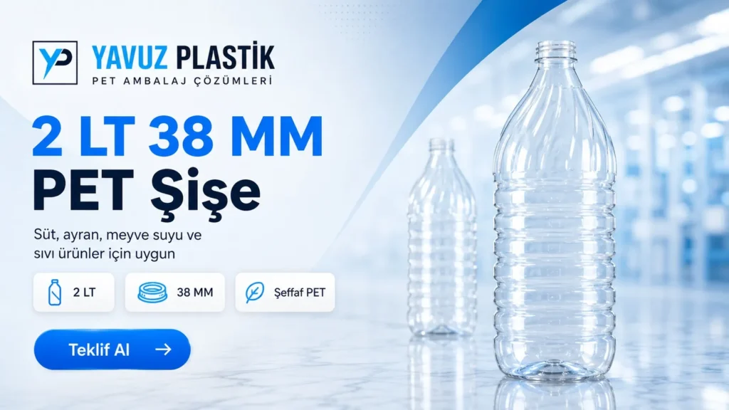 200 ml Geniş Gövdeli Su Şişesi 38 mm