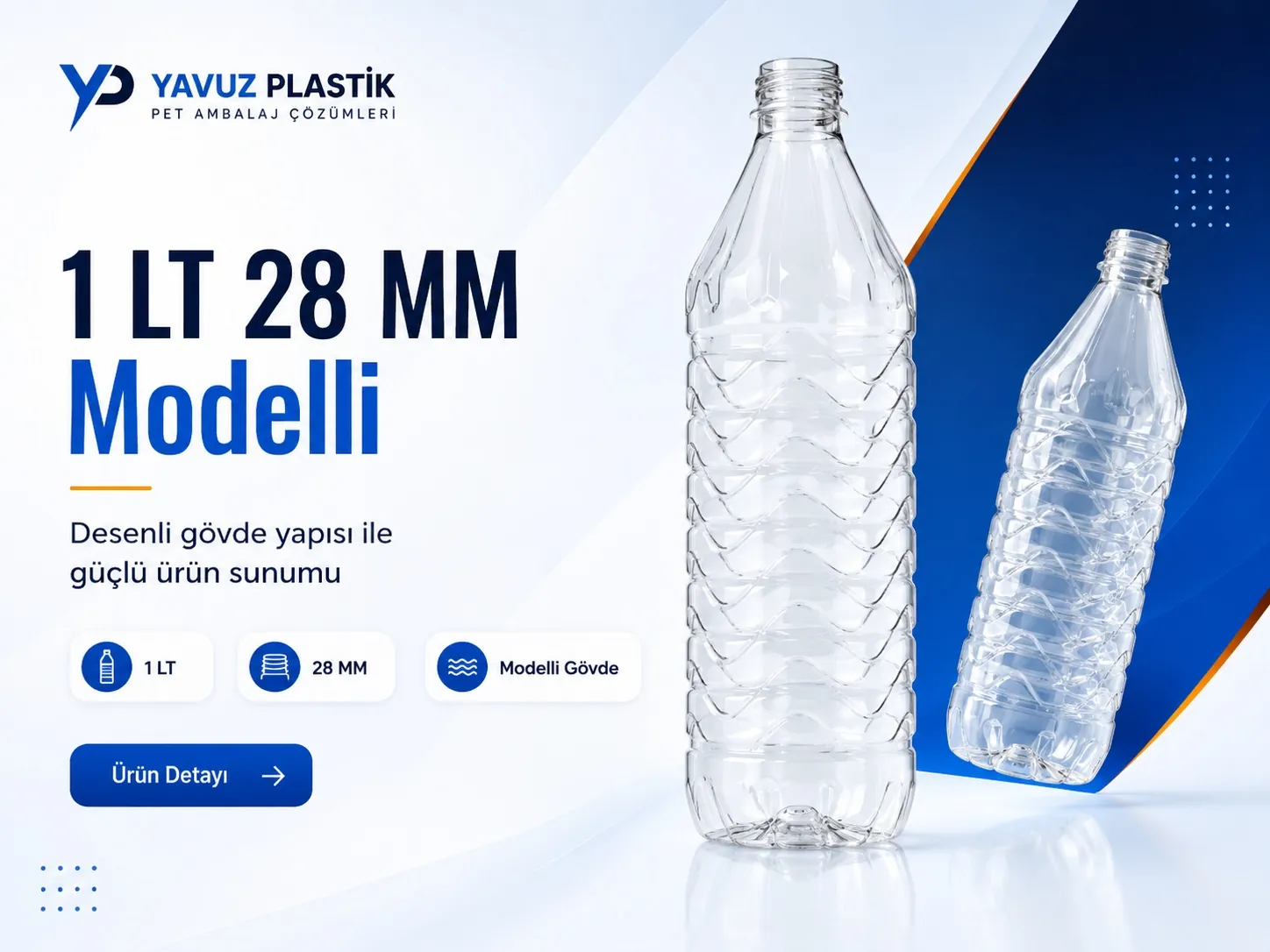 1 LT 28 MM Modelli PET Şişe