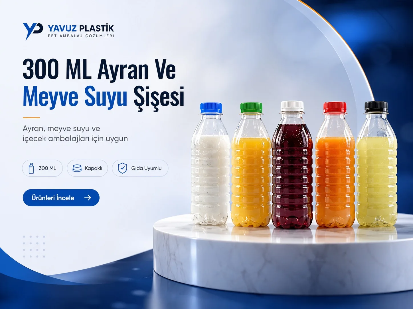 300 ML Ayran ve Meyve Suyu Şişesi